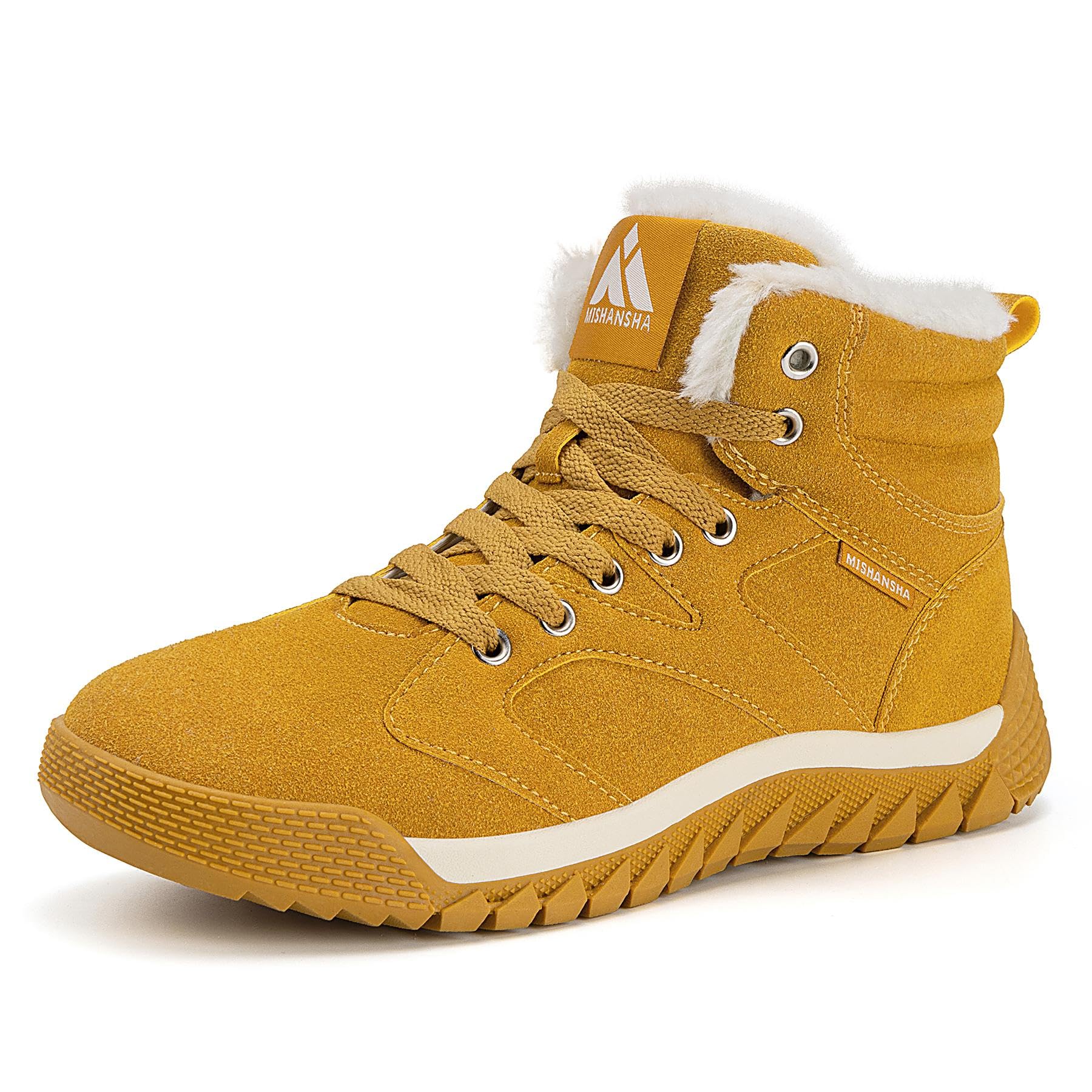 Mishansha Stivali da Invernali per Uomo Donna Caldi Antiscivolo Scarpe da Neve Taglia 36-48 EU