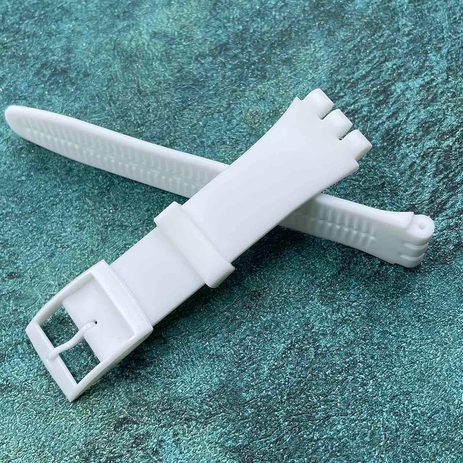 Rihahisy 16mm Ultra-thin Silicone Rubber Watch Strap/Watch Band Replacement for Swatch