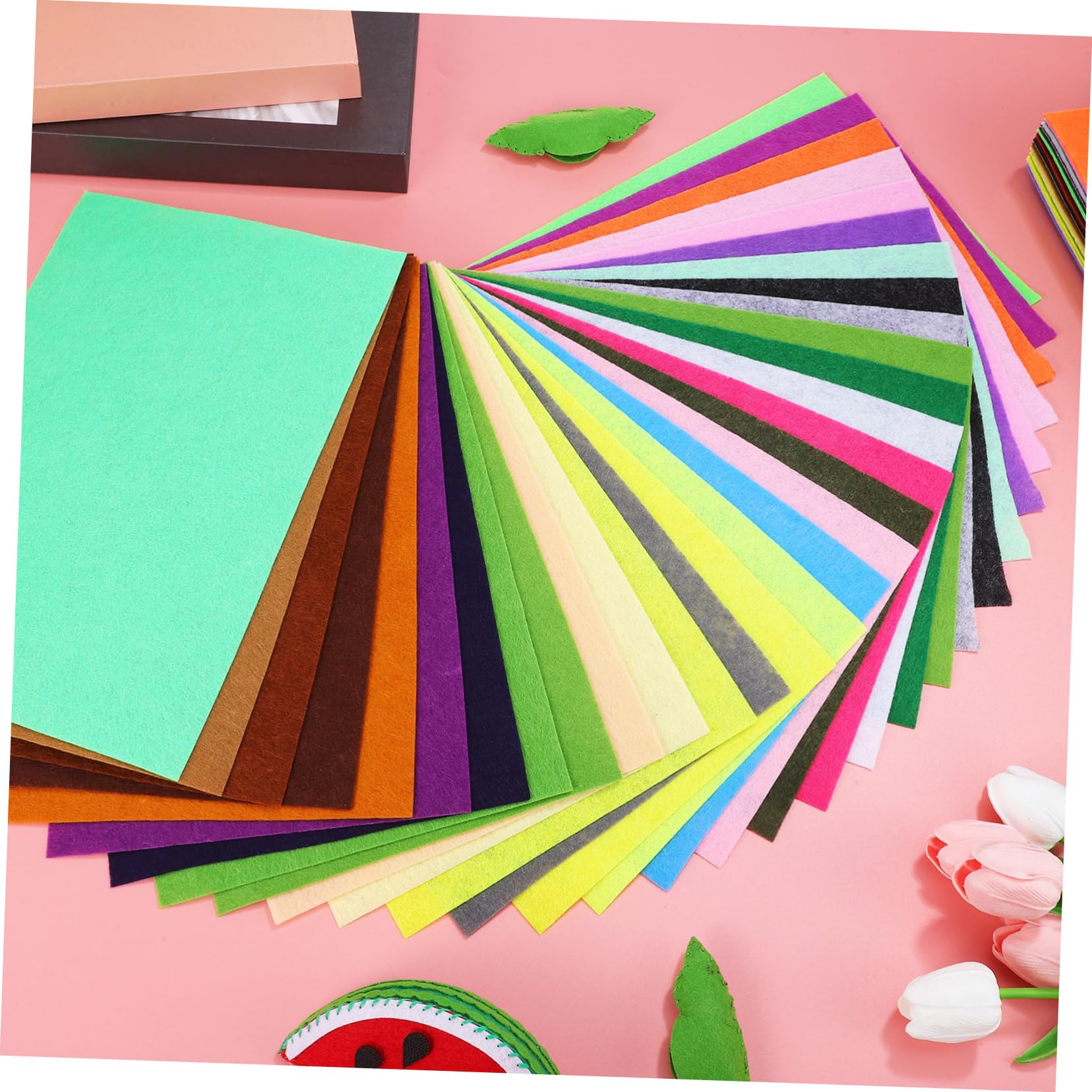 ARTIBETTER 60 Hojas De Fieltro De Colores Para Coser Tela Natural Para Coser Telas De Fieltro Surtidas Material Fino Para Bordar Retazos Suministros Para Costura Tapete De Fieltro
