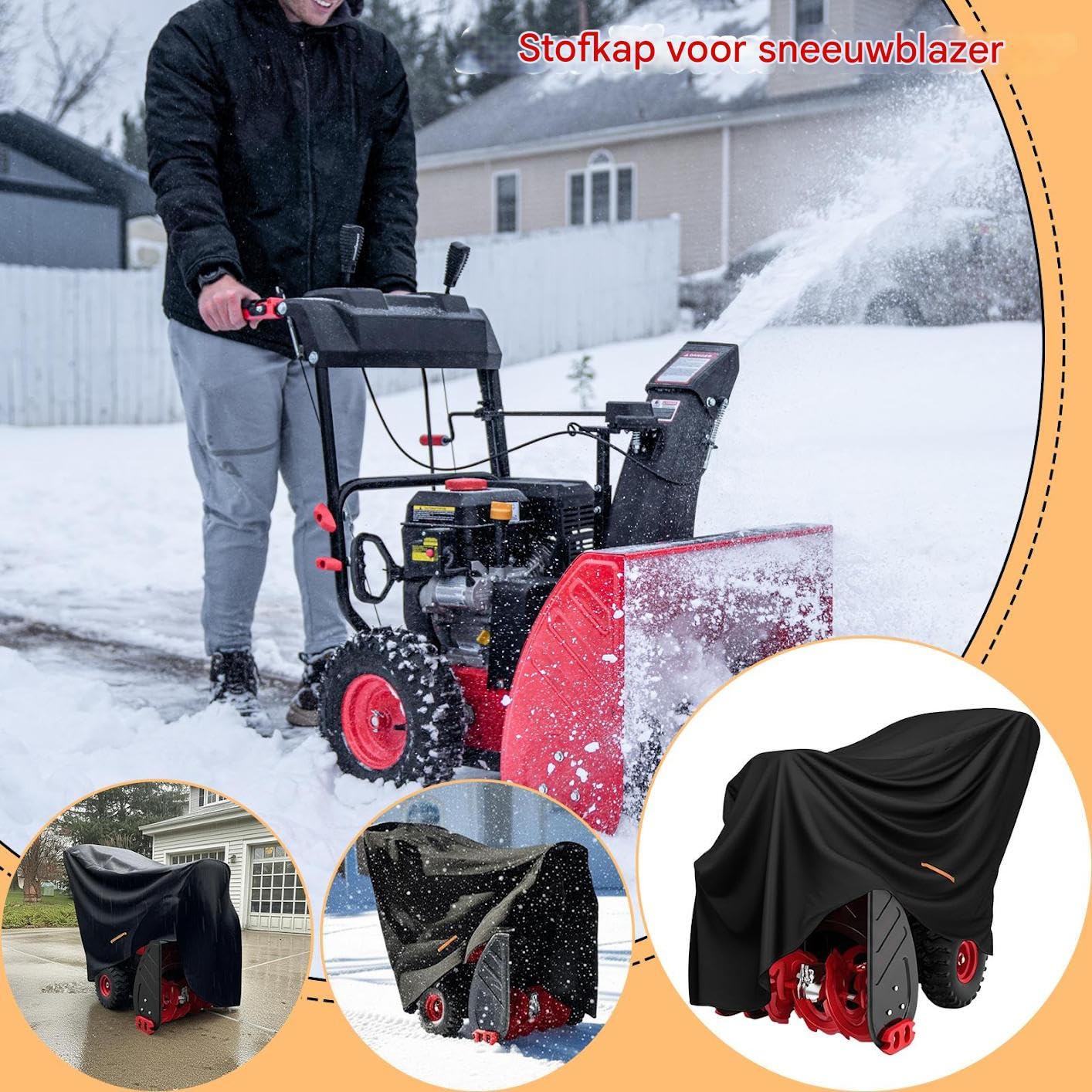 Copertura portaoggetti per spazzaneve - protettivi per esterni impermeabili e resistenti al freddo con pala da neve Protezione antipolvere protettiva UV per pale da neve e pale