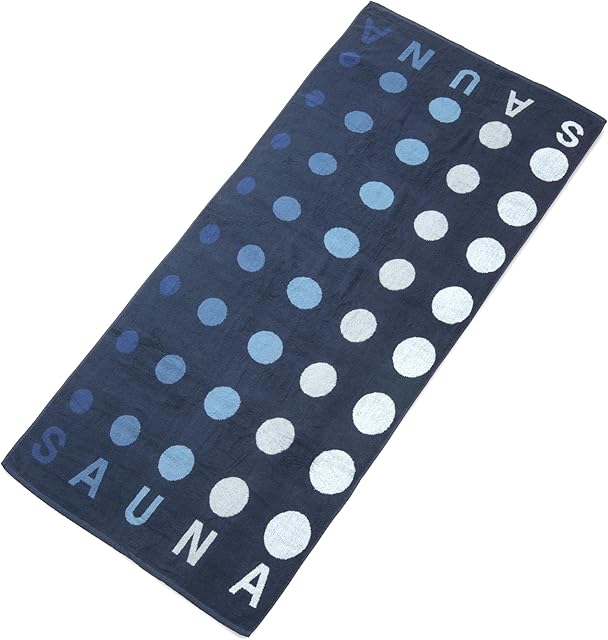 aqua-textil Point ręcznik do sauny 80 x 200 cm ciemnoniebieski bawełna ręcznik do sauny ręcznik frotowy ręcznik kąpielowy