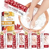 Vista 26 de Kit de Pedicura para Remojo de Pies: Sal de Burbujas, Exfoliante de Azúcar, Mascarilla de Masaje, Loción de Masaje en una Caja, Kit de Spa de 4