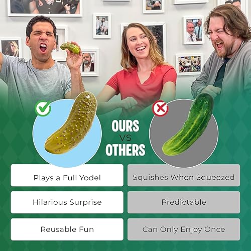 Miniatura 4 de DR DINGUS Yodeling Pickle - Canta la canción de Yodel ligera de eneldo - Haz que cualquiera se ríe - El mejor regalo de broma para amigos,