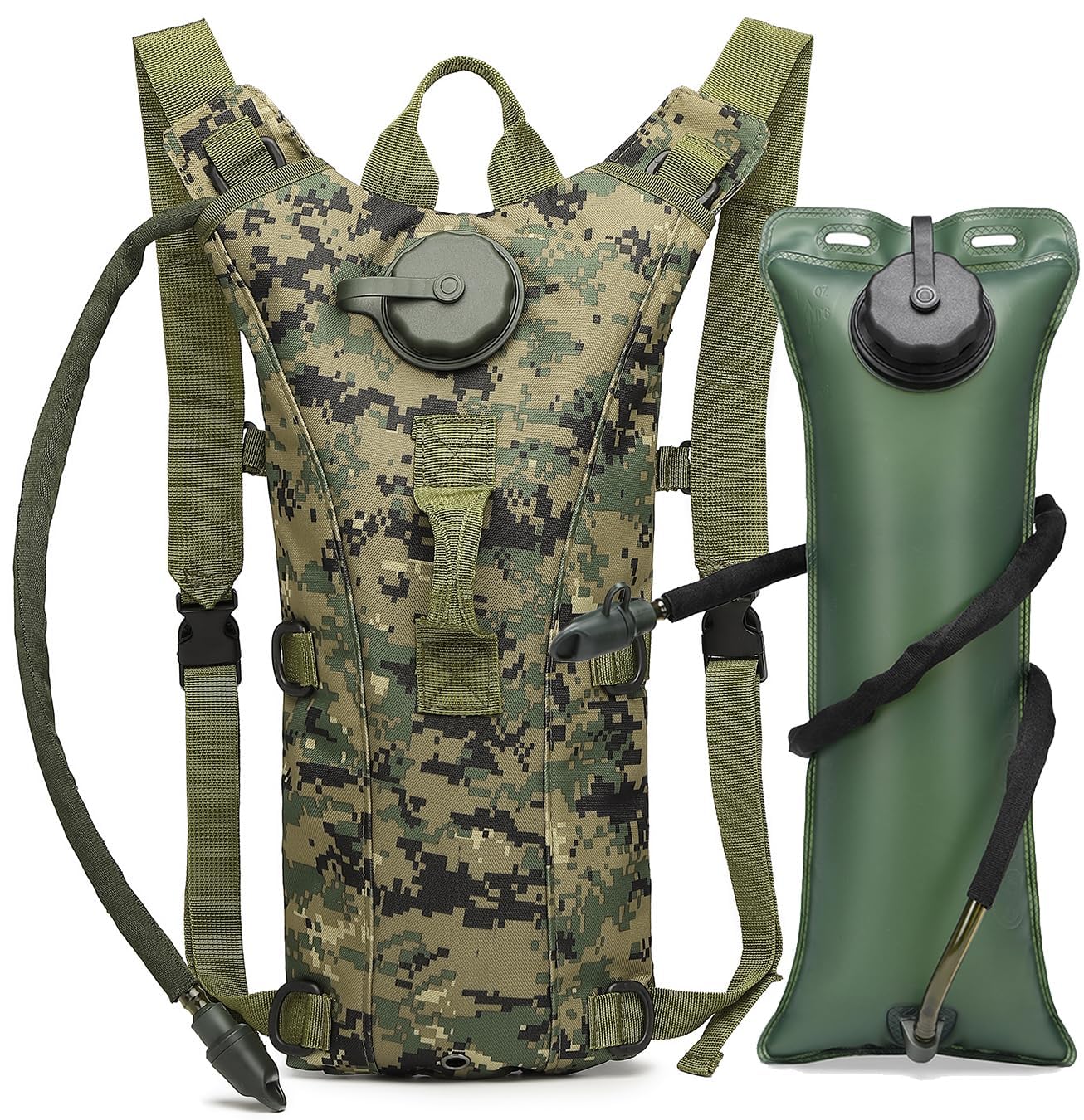 ATBP Tactical Water Hydration Pack Military 3L Water Bladder Carrier  Backpack Leakproof for Running Jogging Cycling Hiking