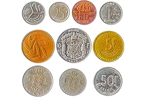 Belgium 10 Mixed Coins (1948-2001)