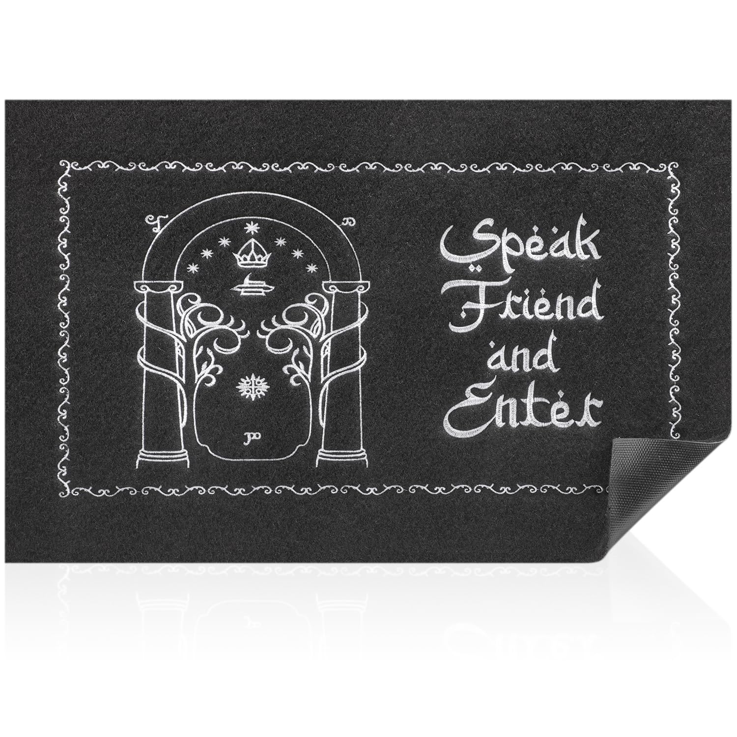 AAZZKANG Outdoor Mat Front Door Welcome Doormat with Anti Slip Rubber Backing Quickly Absorb Mud Easy to Clean Speak Friend and Enter Doormat Mats Decorative