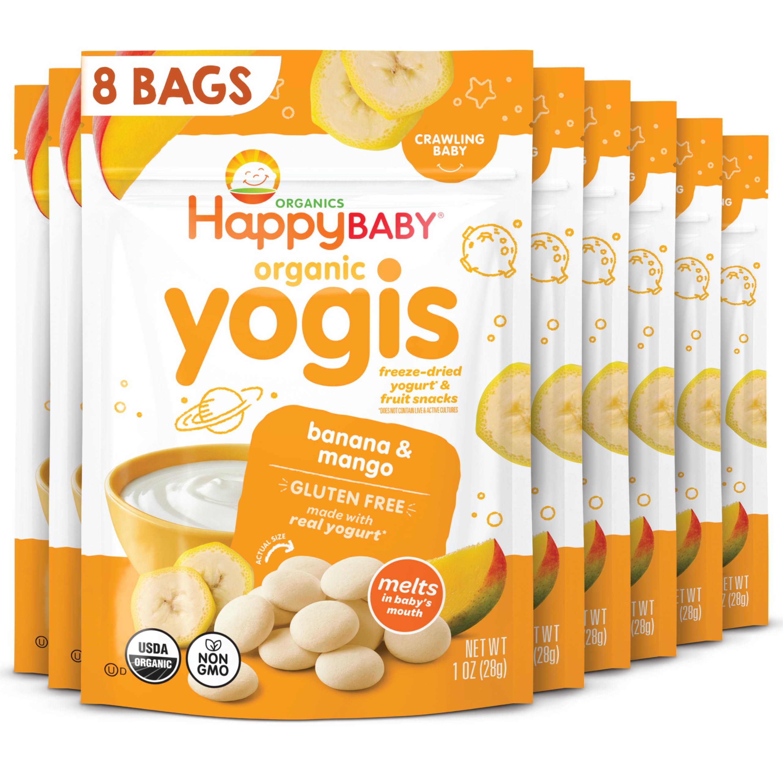 Amazon.com: Happy Baby Organics Yogis Freeze-Dried Yogurt & Fruit