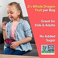 Vista 5 de Yammy Chips de fruta de dragón secos para refrescos, aperitivo saludable de superalimento de 1 ingrediente, crujiente como trozos de fruta de dragón