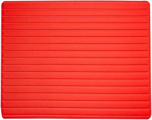 FH Group F16500RED-32 Forro de carga automotriz rojo de lujo resistente de cuero sintético a rayas planas multiusos que se adapta a la mayoría de