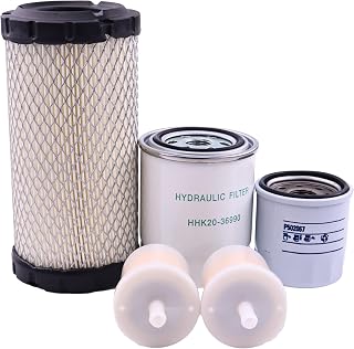 K1211-82320 15853-32437 12691-43010 HH150-32430 15853-99170 Air/Fuel/Oil/Hyd Filter Kit Compatible with Kubota BX22 BX23 BX24 BX25 BX25DLB BX2200