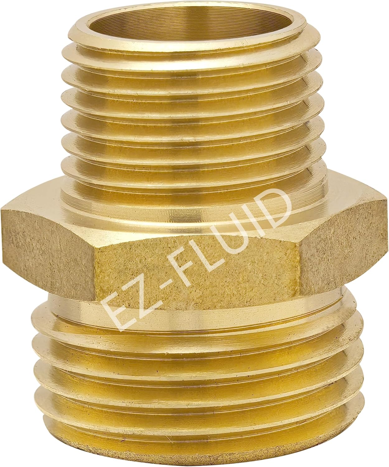 (1-PK) EZ-FLuid 3/4" FHT X 1/2" FIP Swivel Female Garden Hose Adapter Connector Coupling,Brass Thread Garden Hose Threaded to Pipe Threaded Adapter Pipe Fitting