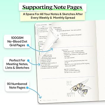 Roterunner Purpose Planner Notebook B5 7.5x9.8 Undated Planner 2026 Daily Weekly and Monthly Productivity Goal Setting Tool for Work Home ADHD Planner for Adults Self Care Journal
