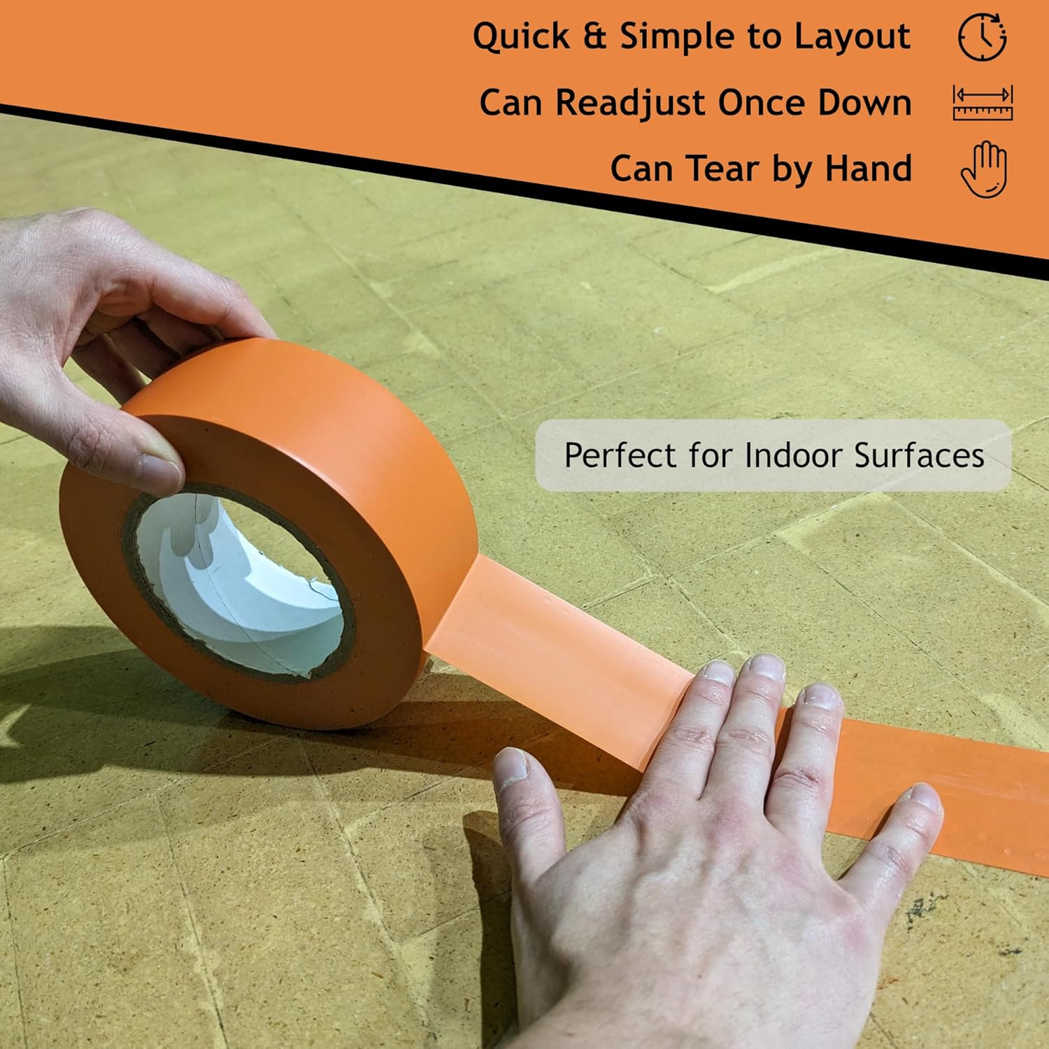 Indoor Pickleball Court Tape - Zero Residue, Long Lasting, 2" x 230FT, Pickleball Court Tape with Instructions Included for Fast Court Marking (1-Pack & 4-Packs)