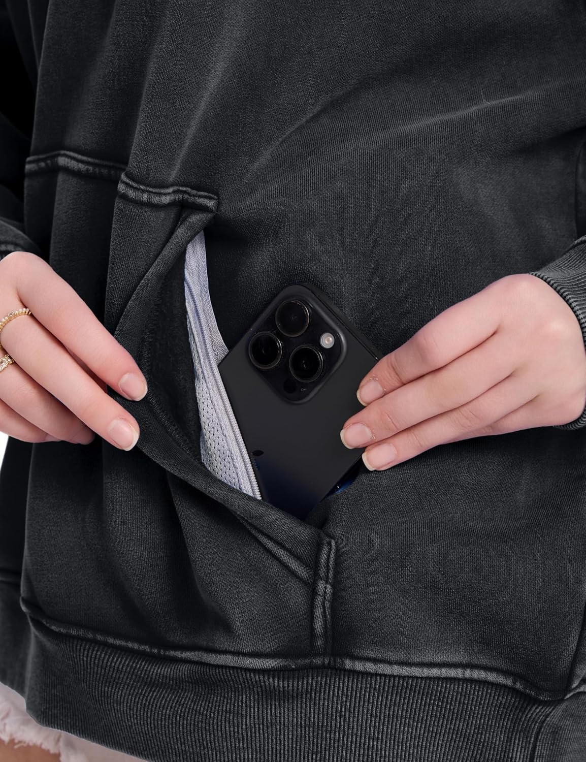 FAIABLE Womens Hoodies Fleece Fall Fashion Outfits Half Zip Sweatshirts Winter Jackets Oversized Pullover Tops Clothes 2025 - Image 4