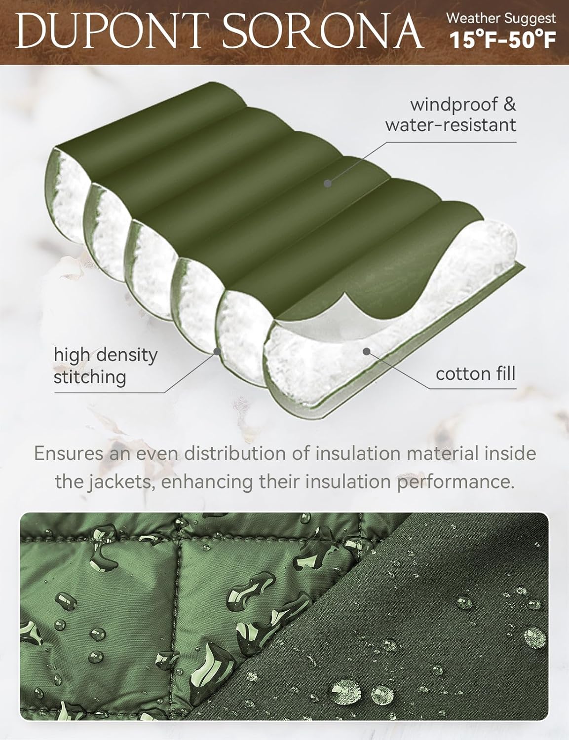 baleaf Women's Puffer Vest Lightweight Winter Warm Stand Collar Quilted Vests Water Resistant Zip Pockets - Image 5