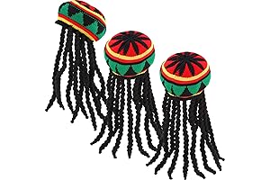 SATINIOR Rastafarian Knitted Hat with Dreadlocks