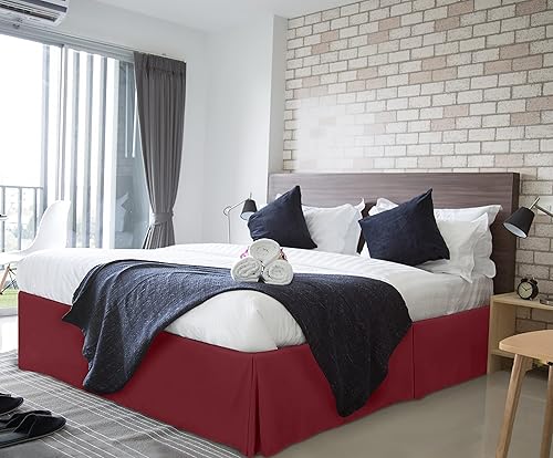 Miniatura 10 de Falda de cama extra suave y ligera de 600 hilos, 100% algodón egipcio, 1 pieza, longitud de caída (18 pulgadas), esquinas divididas, tamaño King a