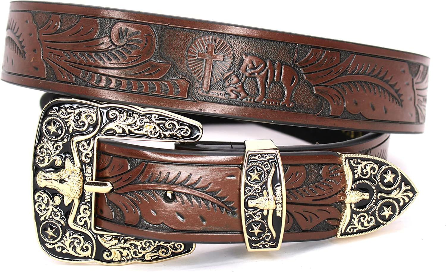 ★FALLETT★REAL LEATHER WESTERN SLIM BELT Thin Western leather belt Imported from Seoul | Le 31