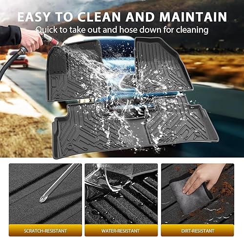 Vista 356 de Powerty Alfombras resistentes para BMW X3 2018 a 2024 y BMW X4 2019 a 2024, a medida para accesorios de X3 y X4, de elastómero termoplástico 3D