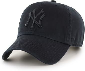 4 7 MLB Black/Black Clean Up Hat Black 