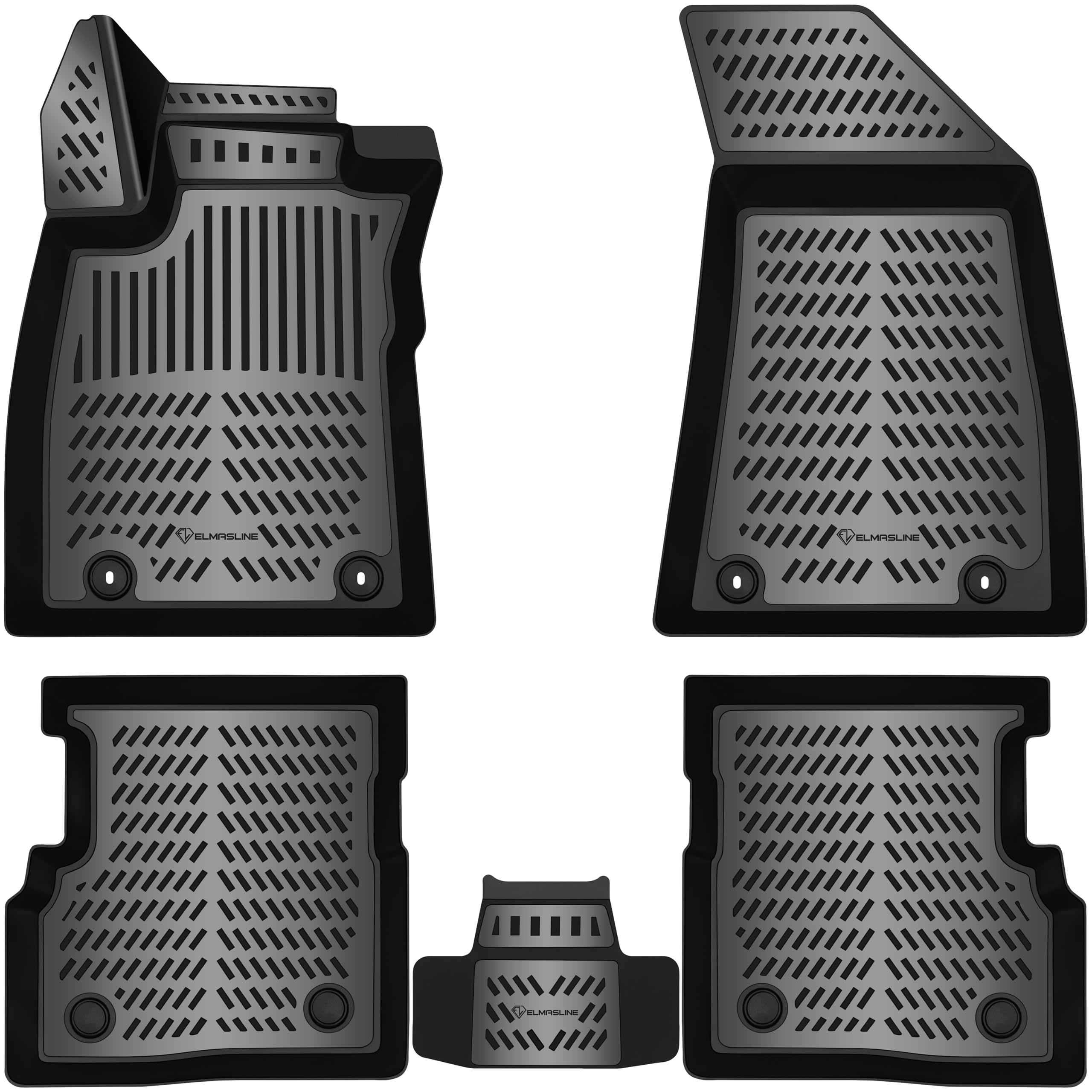 ELMASLINE 3D Alfombrillas de Goma para MG ZS Hybrid+ | (2024-2026) ¡Solo Compatible con Modelos híbridos! | Borde Extra Alto | Alfombrillas a Medida