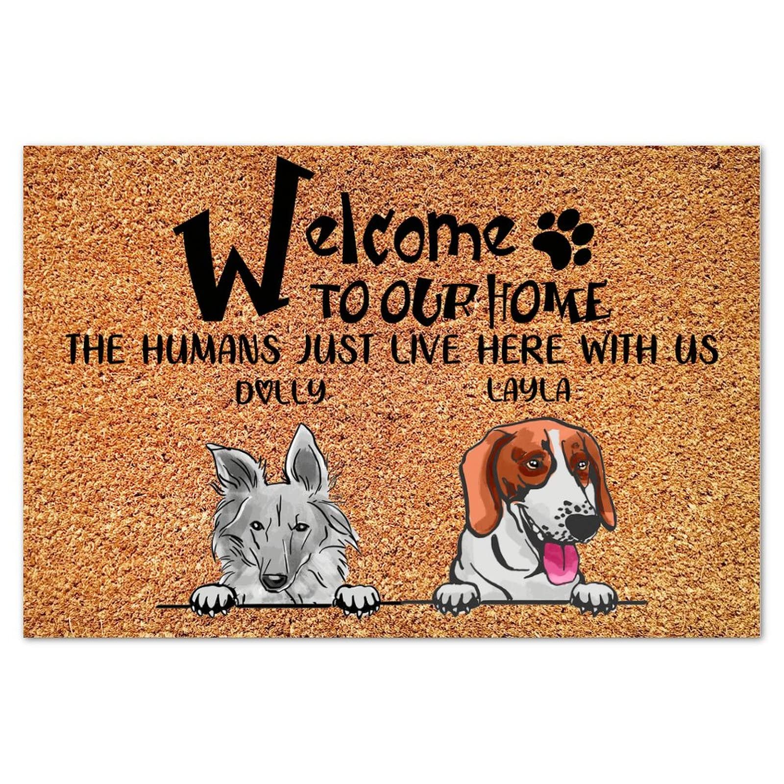 Große Fußmatte „Dogs Welcome“ – 127 X 38 Cm, Kokosfaser, Rutschfeste Unterseite