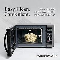 Vista 5 de Farberware - Horno microondas de encimera de 1.1 pies cúbicos – Potencia de 1000 vatios, configuraciones de cocción automática, descongelación