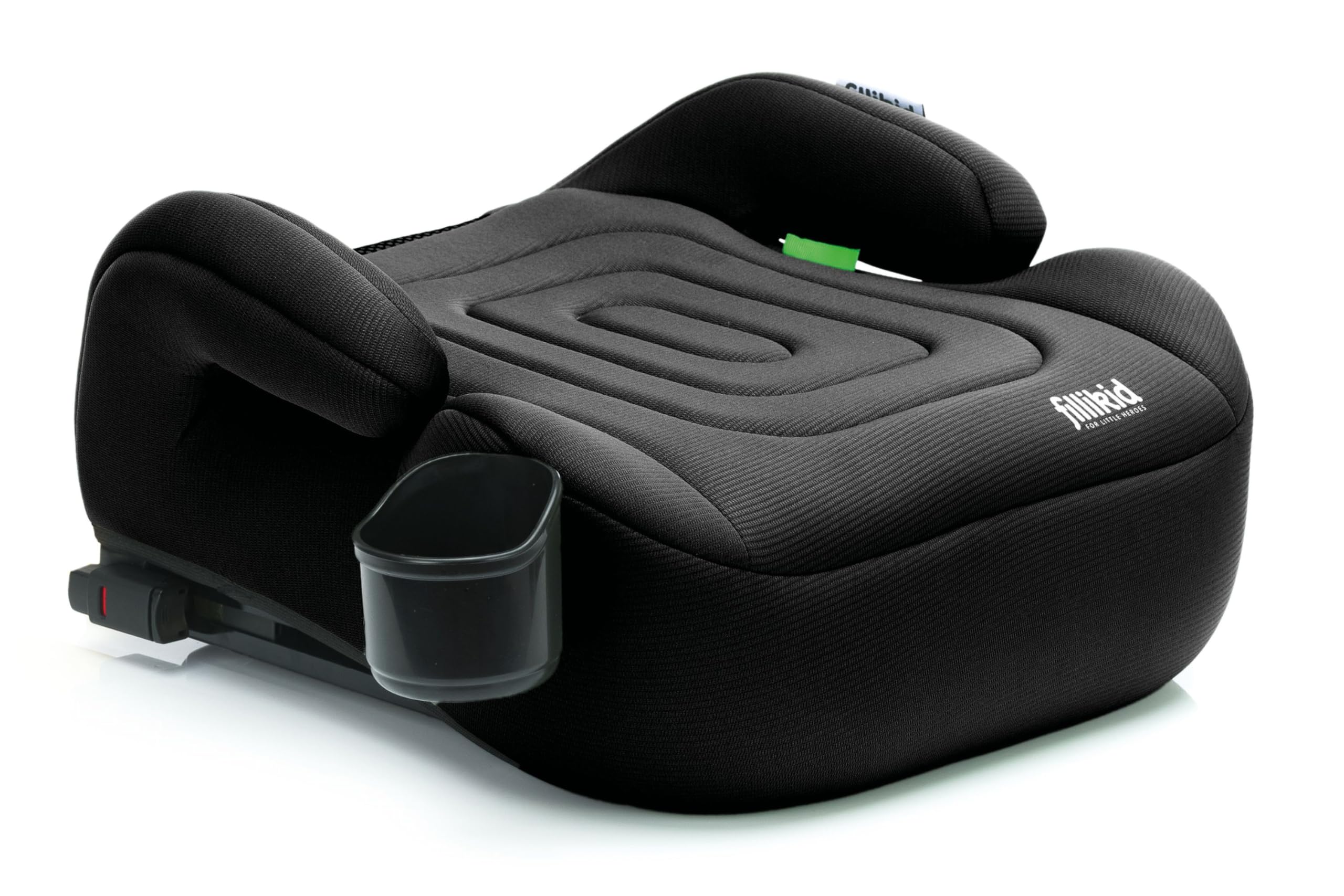 Fillikid Kinder Sitzerhöhung mit Isofix i-size Exklusiv | Auto Kinder Sitzerhöhung mit verlängerbarer Isofix | Kinder Sitzerhöhung Auto (126-150cm) | inkl. Flaschenhalter