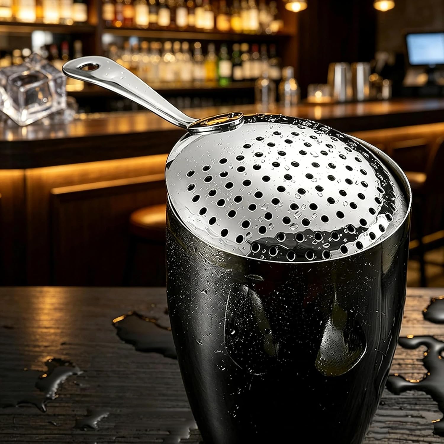 Homestia Julep Strainers, Cocktail Strainer Spoon for Drink Home Bar Use