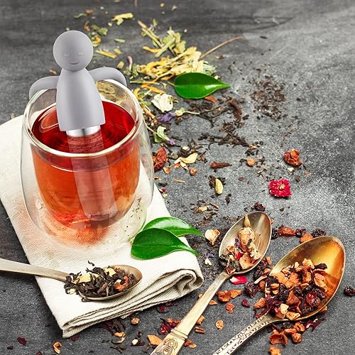 Miniatura 4 de 2 piezas de infusor de té para té suelto, lindo colador de té de malla fina de acero inoxidable, bola de filtro de té difusor de té empinado para