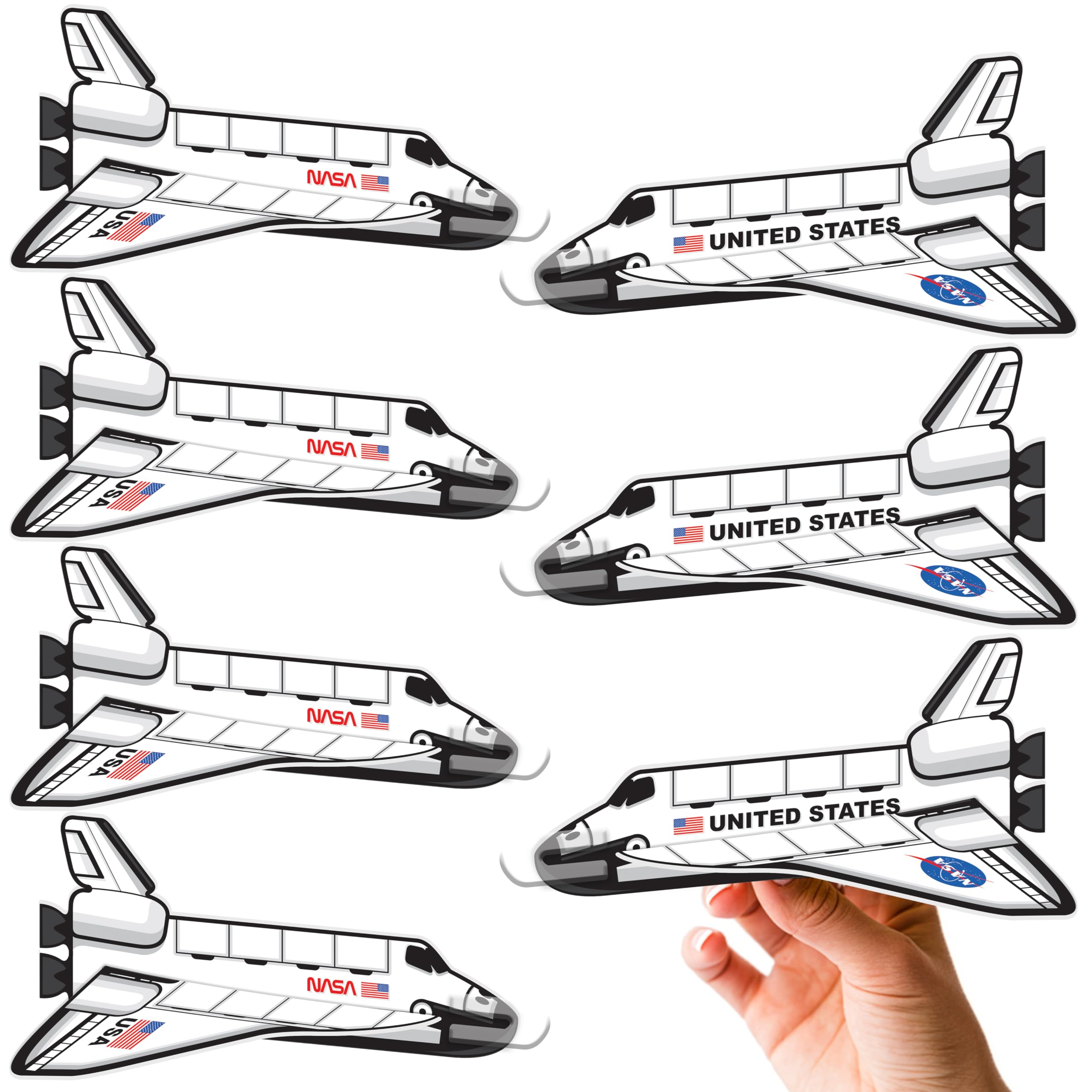 ArtCreativity Space Shuttle Gliders, Set of 24, Flying Toys for Boys & Girls, Made of Foam Material, Outdoor Toys for Children, Outer Space Party Favors for Kids, Great for Indoor & Outdoor Play