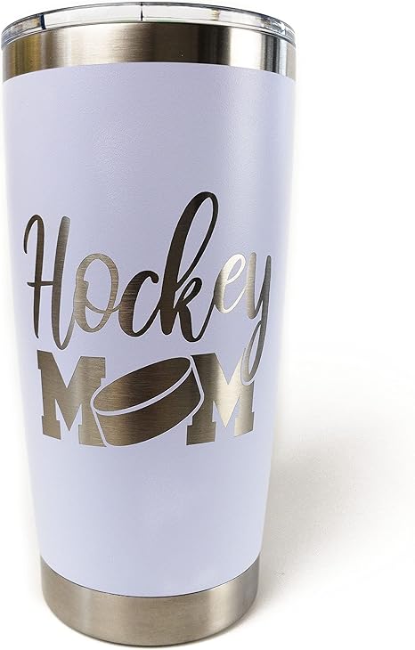 Hockey Mom 20oz Stainless Steel Coffee Travel Mug - Insulated Tumbler, Hockey mom Gifts for Women, to Go Mug