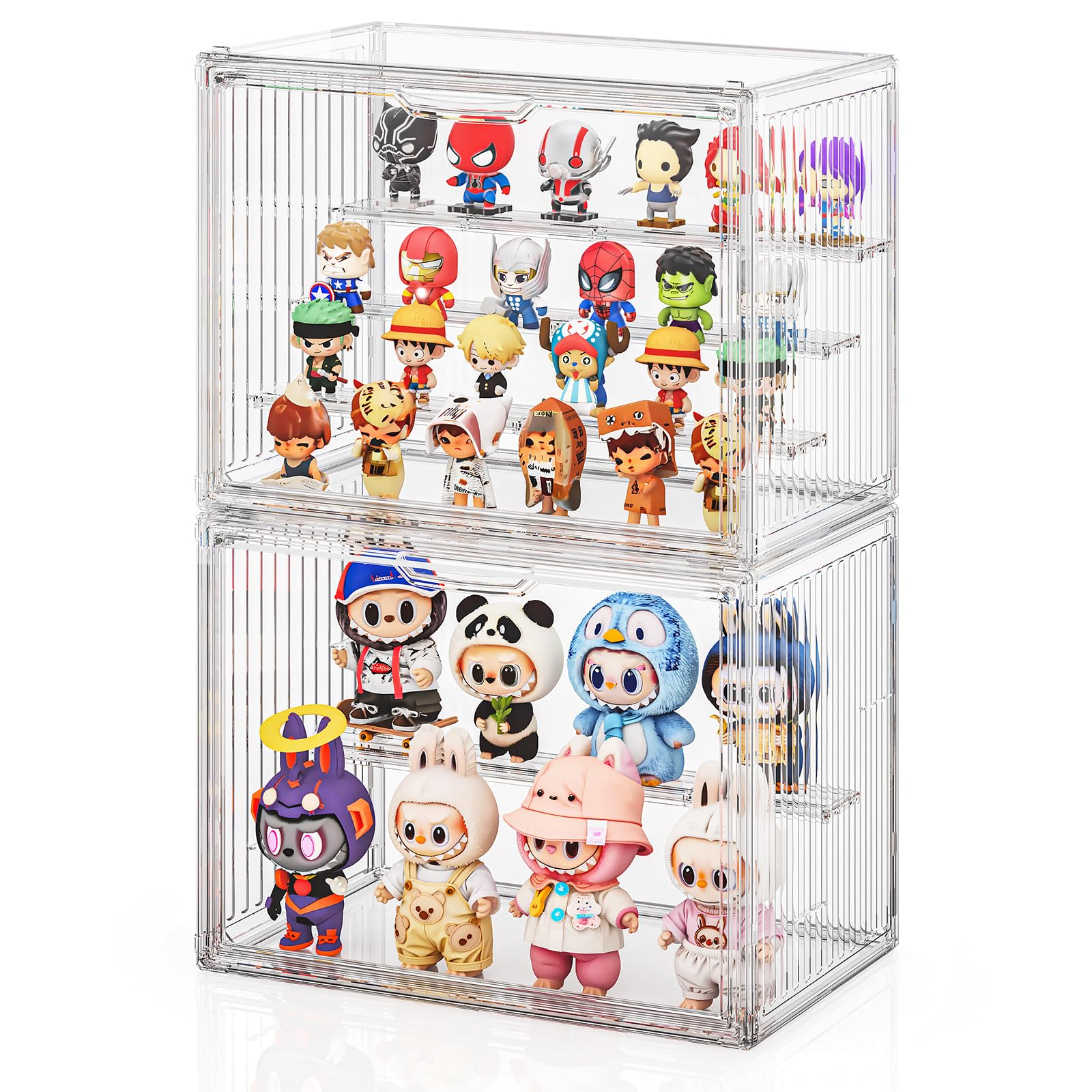 Amazon.co.jp: JOYZAN 透明 コレクションケース 卓上 組み立てタイプ 2