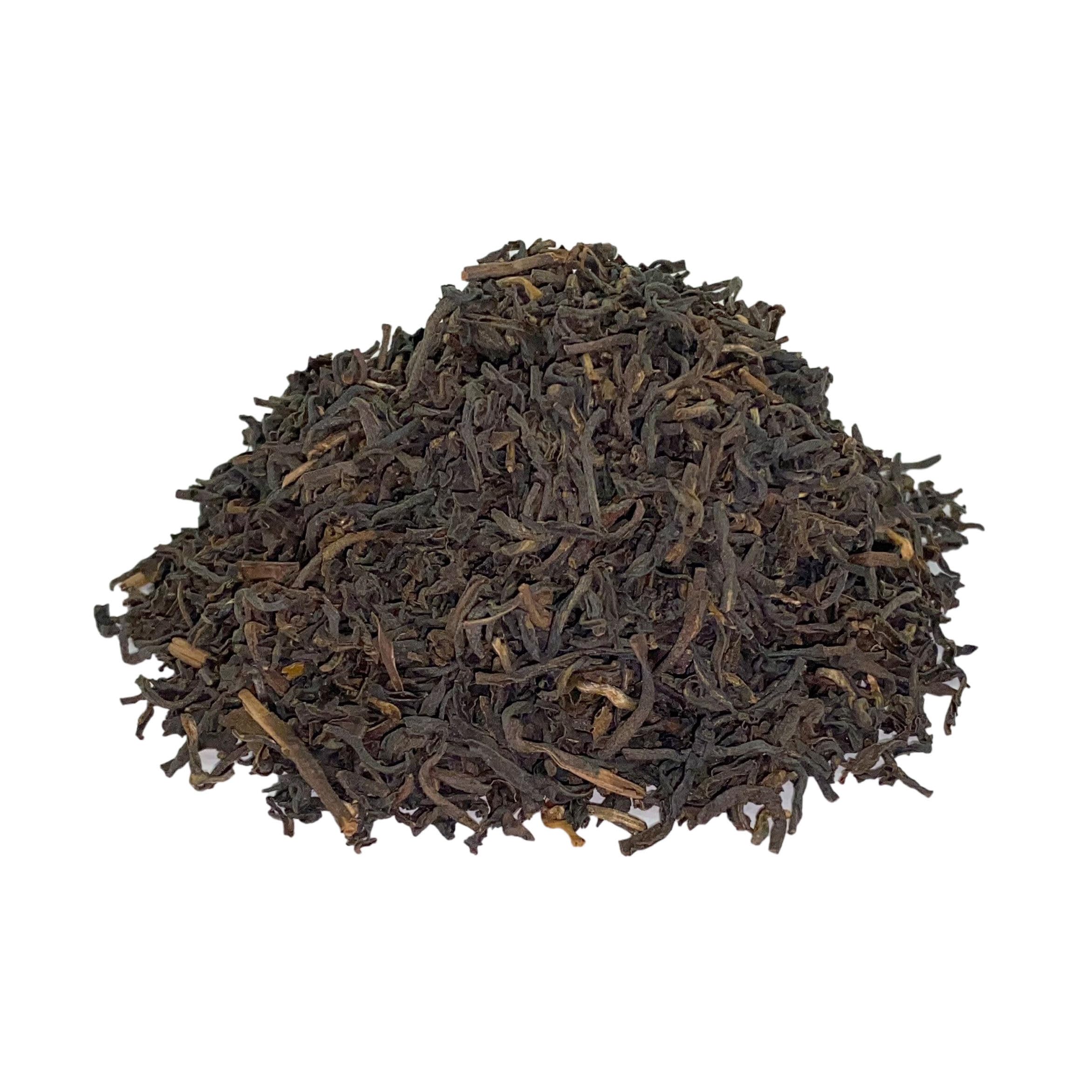 Schwarztee Earl Grey entkoffeiniert (decaf) aus Assam mit Bergamotte-Geschmack, zitrus-fruchtig, mild, muskatellig, bergamottig, frisch abgefüllt