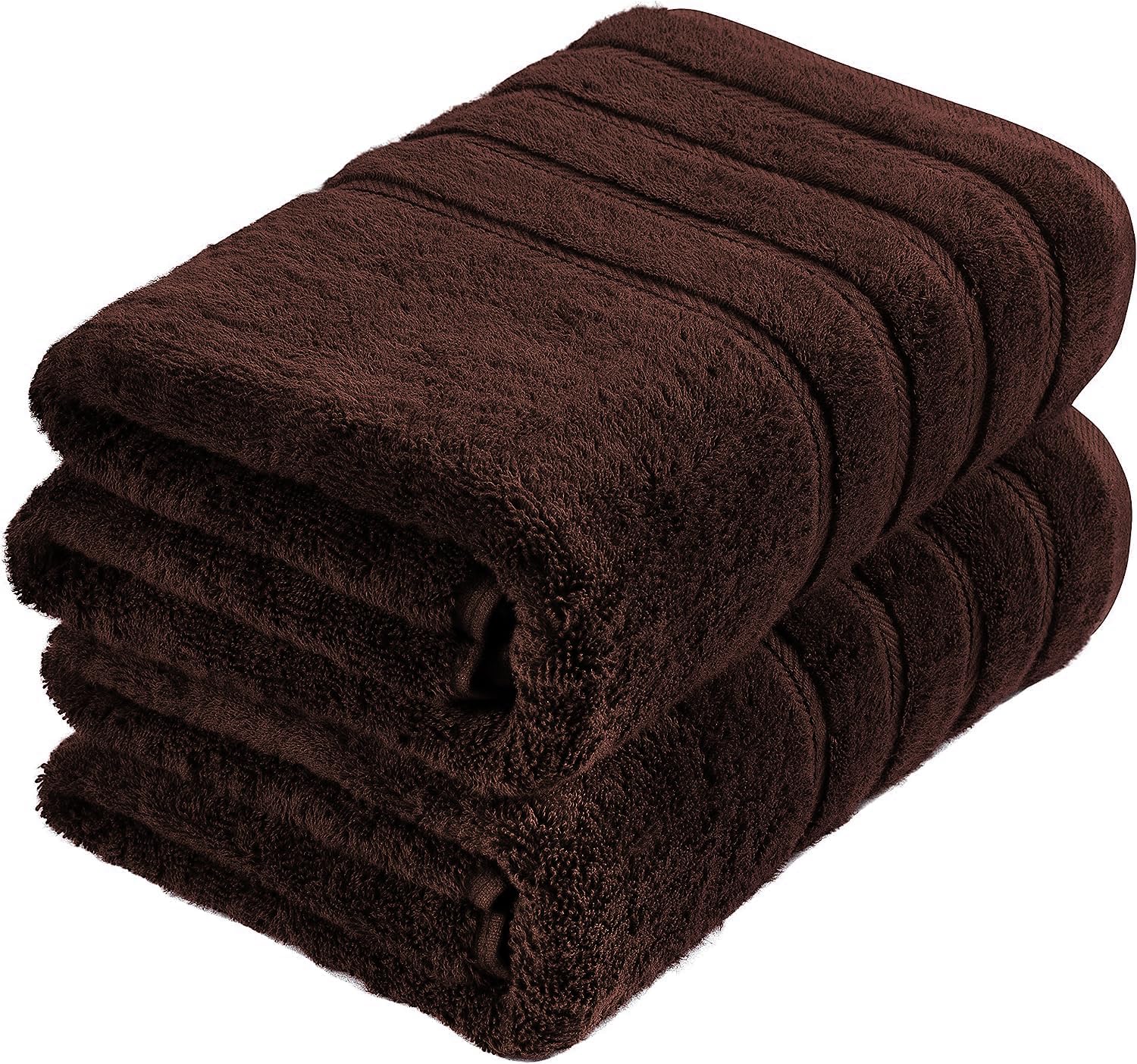 EDB 2X Extra Large 100% Egyptian Combed Cotton Super Jumbo Bath Sheets 600-GSM Big Bath Sheet Towels 100 x 200 cm (Chocolate Brown)