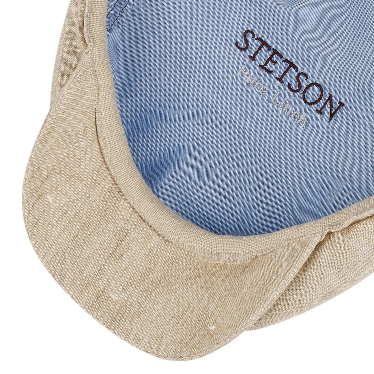 Stetson Casquette Hatteras en Lin Femme/Homme - Made in The EU Newsboy avec Visiere, Doublure Printemps-ete Ete