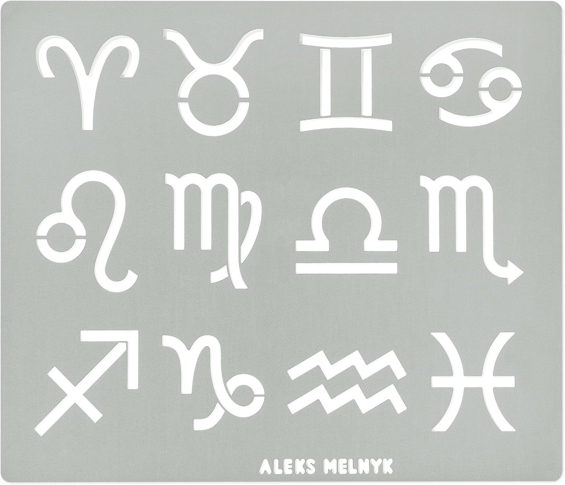 Aleks Melnyk #29 Acier Pochoirs, Icônes Zodiac, Bullet Journaling, Pochoir Reutilisables En