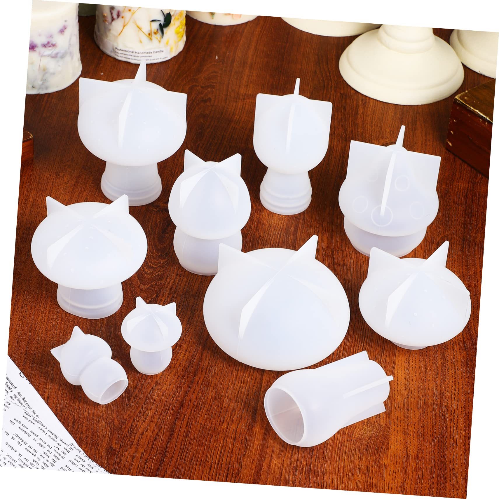 Stampi in Silicone per Funghi da 10 Pezzi per Resina Epossidica | Morbidi e Resistenti, Finitura Liscia, per Decorazioni da Tavolo e Progetti Diy, Forma Creativa 3d