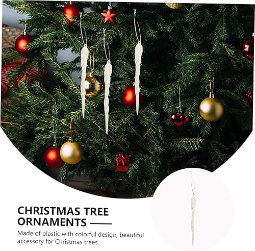 Miniatura 9 de Toyvian 1 juego de barra de hielo artificial Decoración de fiesta de Navidad Decoración de copo de nieve de cristal colgante de árbol de Navidad