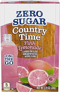 Country Time Sugar-Free Pink Lemonade Drink Mix (6 On-the-Go Packets)