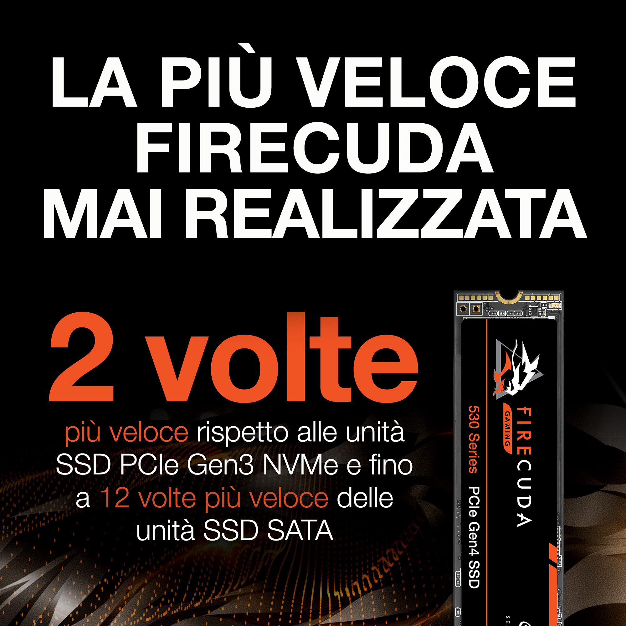 Seagate FireCuda 530 NVMe SSD, 2TB, SSD Interno, M.2, 4