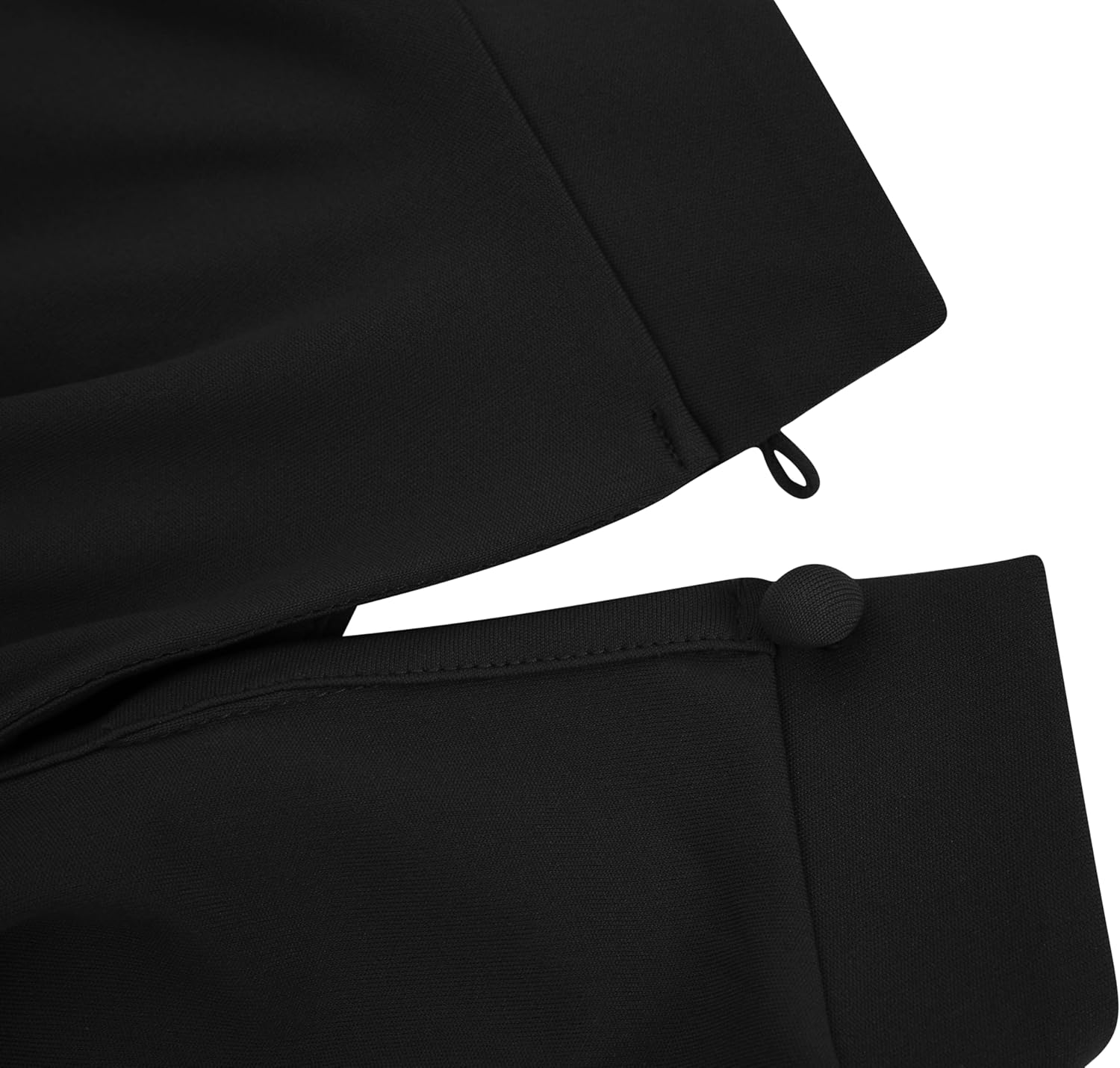 Black Long Sheer Sleeve Church Shirt Clergy Tab Insert Collar Priestess Shirt - Image 7