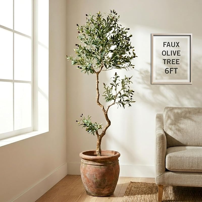 6ft Artificial Olive Tree — $104