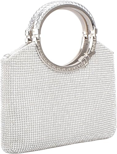 Bolsos de mano para mujer, bolso de mano con diamantes de imitación de cristal, bolsos de mano de noche para fiesta y boda