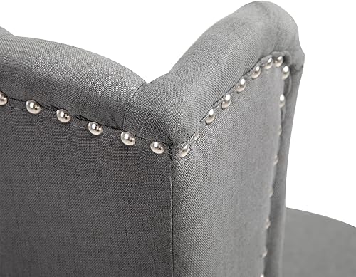 Miniatura 28 de HOMCOM Juego de 2 taburetes de bar de altura de mostrador, taburetes de bar tapizados de altura de asiento de 27 pulgadas, taburetes de isla de