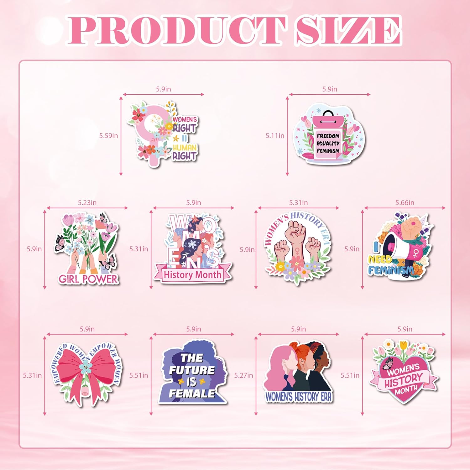 Condition photo showing New/Like New for women's history month party decorations - 30pcs women's history month hanging swirls women's history month party supplies girls power feminism themed decor for school classroom