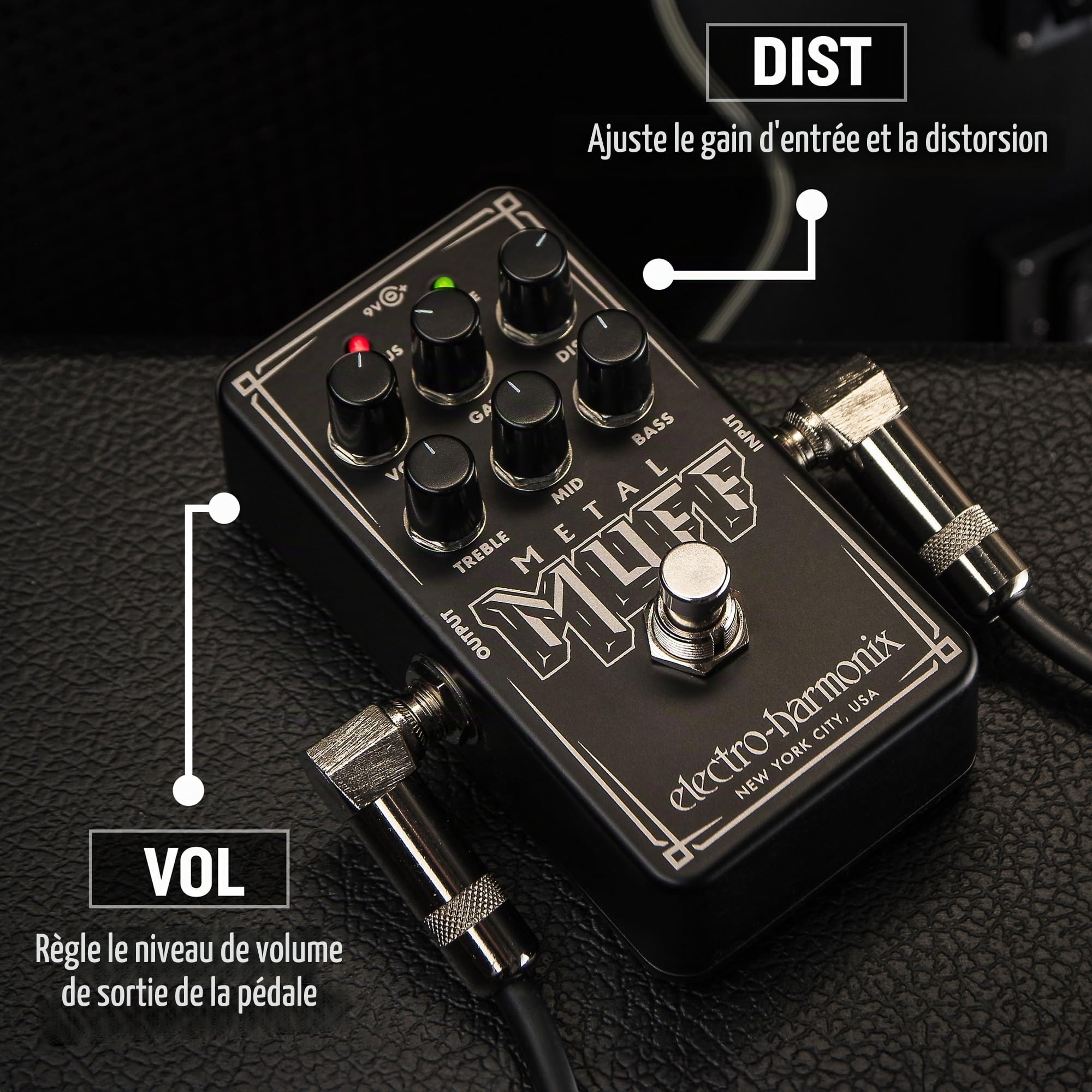 Electro Harmonix Nano Bouclier métallique Distorsion avec bruit de porte
