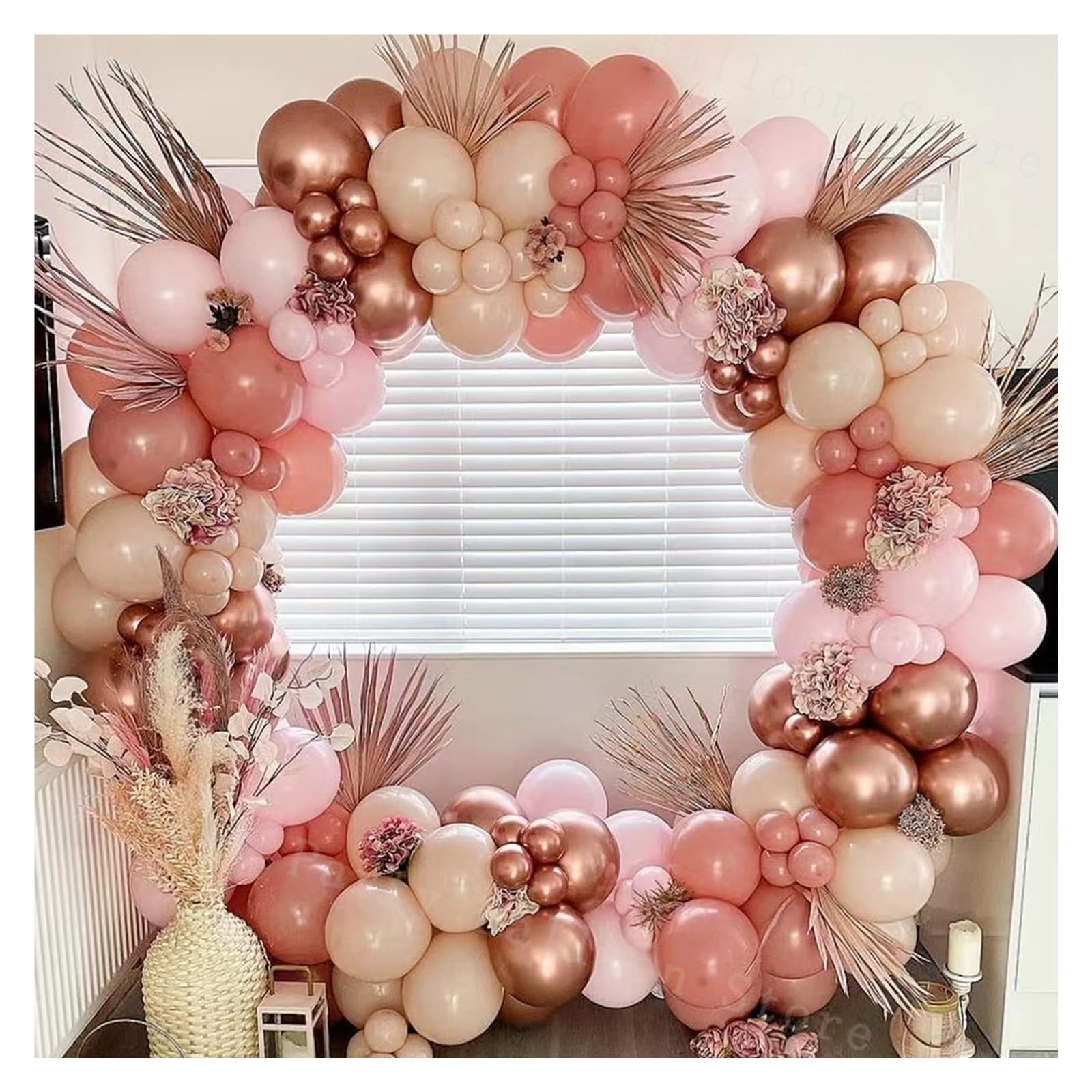 Decorazione for festa di compleanno con palloncino nudo arco palloncini rosa polveroso(Q12)