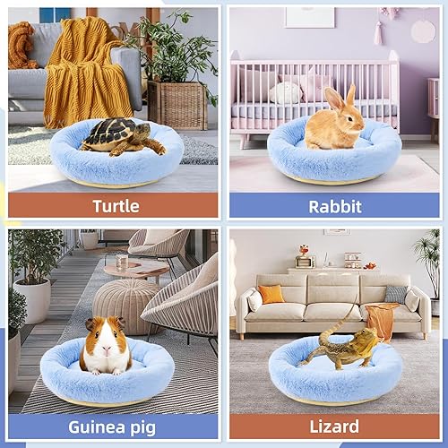 Miniatura 32 de FEBSNOW Camas de conejillo de indias, cama de hámster para hámster, erizo, ardilla, tortuga, lagarto y otros animales pequeños Azul