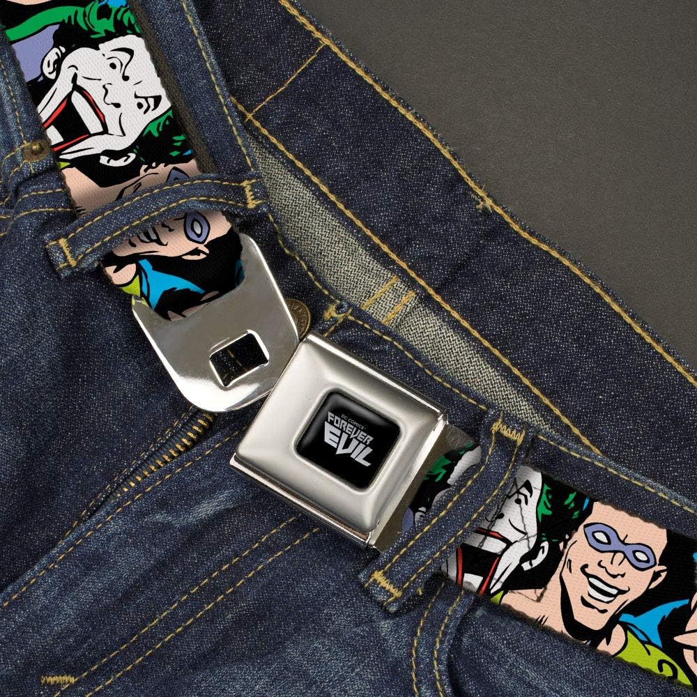 Buckle-Down Seatbelt Belt - Justice League Villains C/U - 1.0" Wide - 20-36 Inches in Length